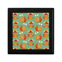 Orange Monster Stripes Trinket Box