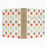 Orange Multi Polkdots Vinyl Binder