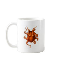 Orange Octopus Coffee Mug