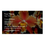 Orange Oncidium flowers Business Card Template