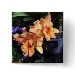 Orange Orchid Corsage Pin buttons