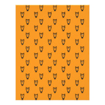 Orange owl pattern customized letterhead