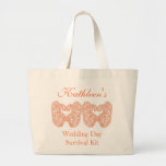 Orange Paisley Wedding Day Survival Kit Bag