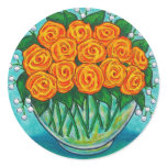 Orange Passion Roses Sticker