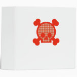 Orange Pattern Skull 3 Ring Binders