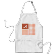 Orange, Peach Plaid Aprons