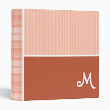 Orange, Peach Plaid Binders