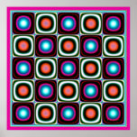 Orange Pink Blue Lights Poster