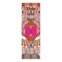 Orange pink superfly design business card