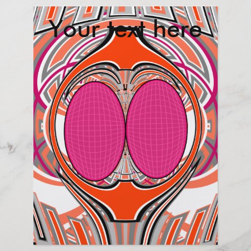 Orange pink superfly design personalized flyer