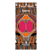 Orange pink superfly design rack card template