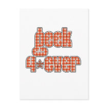 Orange Plaid Geek 4ever Post Cards