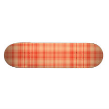 Orange Plaid Skateboard Decks
