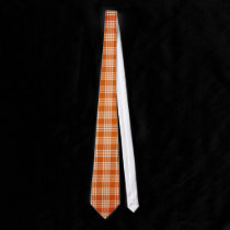 Orange Plaid Tie ties