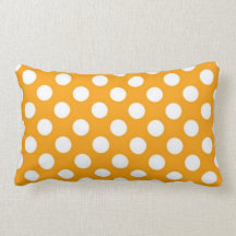 Orange Polka Dot Cushion Pillows