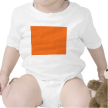 Orange polka dots baby bodysuit