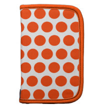 Orange Polka Dots Folio Planners