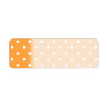Orange Polka Dots Pattern. labels
