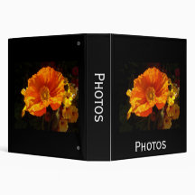 Orange Poppies 3 Ring Binders
