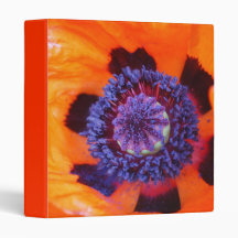 Orange Poppy Up Close Binder