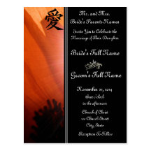Orange Poppy Wedding Invitations and Favours Post Cards