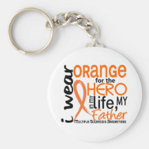 Orange pour la sclérose en plaques de milliseconde porte-clés
