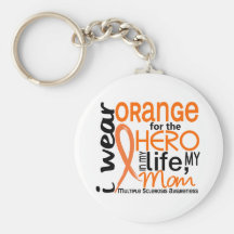 Orange pour la sclérose en plaques de milliseconde porte-clefs