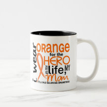 Orange pour la sclérose en plaques de milliseconde mug à café