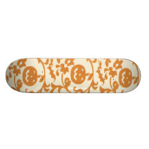 Orange Pumpkin Vines Skateboard