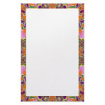 orange purple green stationery