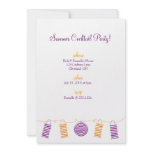 Orange & Purple Lanterns Personalized Announcement
