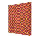 orange purple pattern gallery wrapped canvas