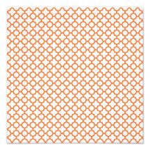 Orange Quatrefoil Pattern Photo Print