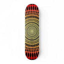 Orange Radial Design: Skateboard