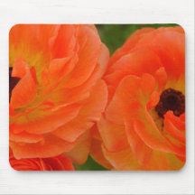 orange ranunculous mousepad