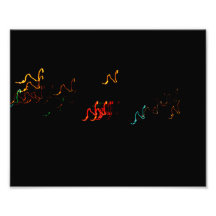 Orange Red And Blue Lights Photo Art