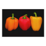 Orange,red,yellow bell peppers stationery