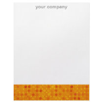 Orange Retro Polka Dots Custom Letterhead