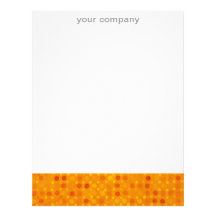 Orange Retro Polka Dots Custom Letterhead
