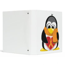 Orange Ribbon Penguin Scarf