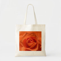 Orange Rose Tote Canvas Bag