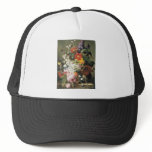 Orange Roses, Dahlias et Lilas, Moise Jacobber flo Trucker Hats