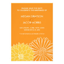 Orange Save the Date Invitation
