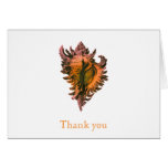 Orange Sea Shell Thank You Note Cards