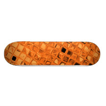Orange Shiny Diamonds Sissy Girly Girl Skateboard