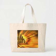 Orange skyscraper background canvas bag