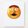 Orange smiley face man mouse pads