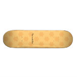 Orange snowflakes on orange background skate deck