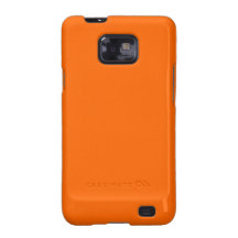 Orange Solid Colour Background Template Galaxy SII Covers