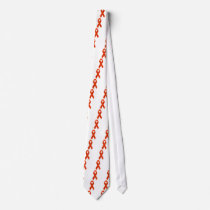 Orange Solve the Mystery Ribbon Neck Ties